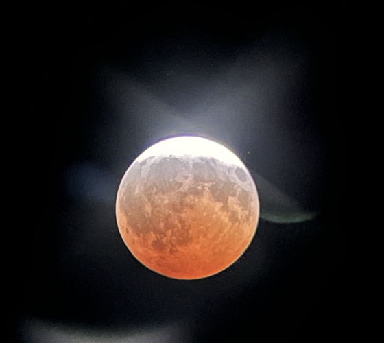 Closeup of the eclipse